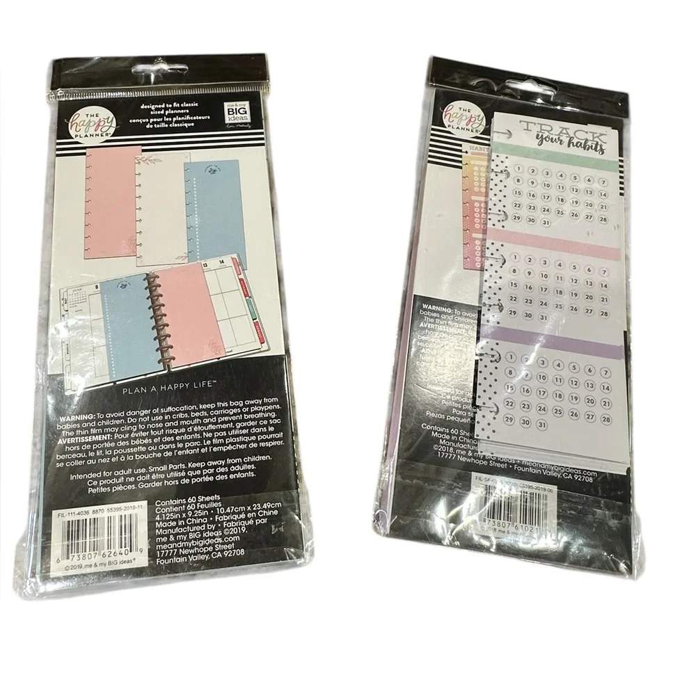 The Happy Planner 2 Pack Refill Planner Pages